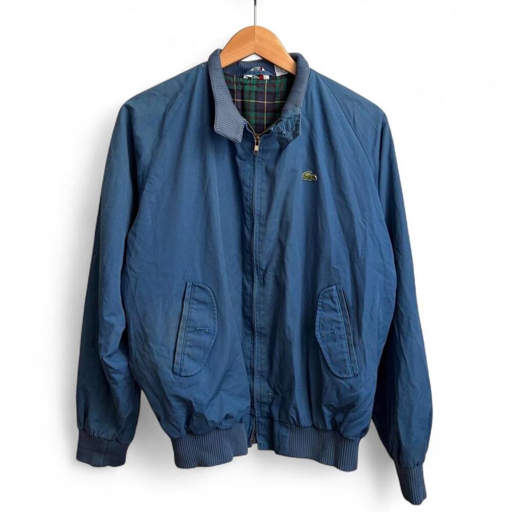 Vintage 80s Lacoste Crocodile Logo Jacket Zip Up Men’s L Preppy Classic